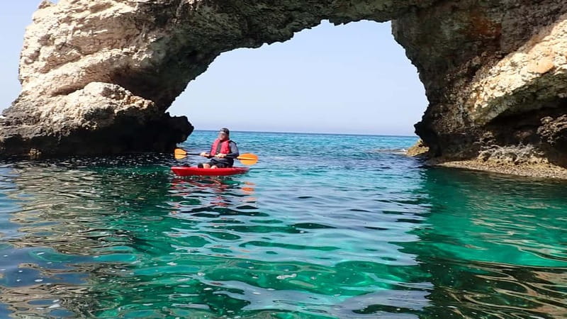 4-hour Ayia Napa SeaCaves Guided Kayaking from Limnara beach - Entering Two Sea Caves, Including One With a Two Entrance Passage