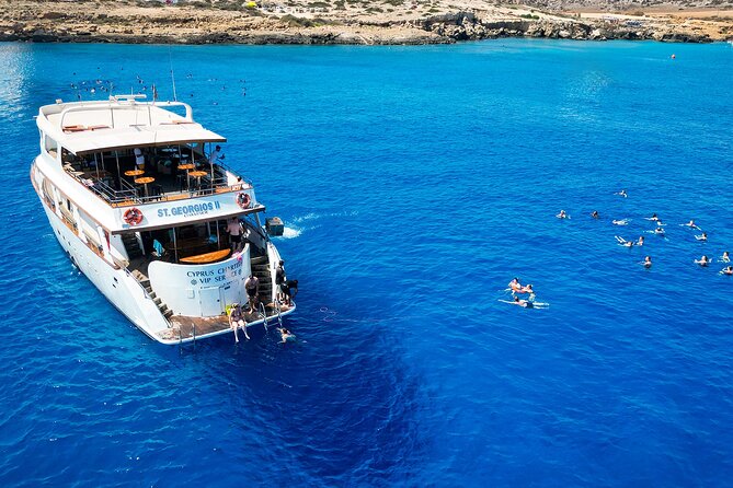 A Protaras Luxury Yacht Private Charter Experience - What you get on board: flotation aids, snorkeling gear, and WiFi