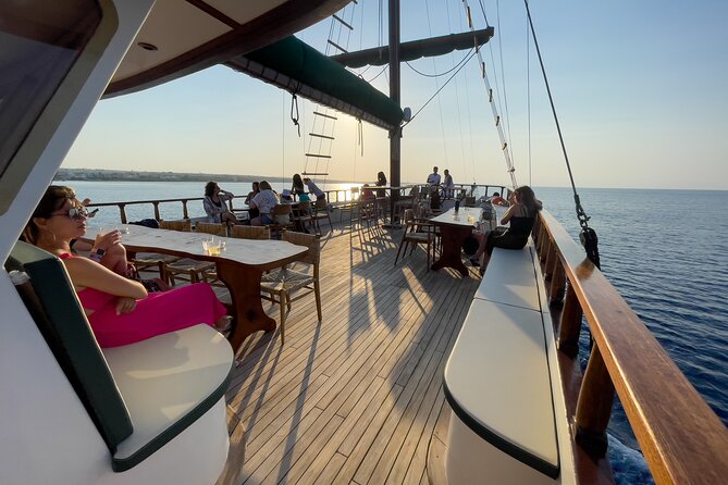 Aerosa Sunset Afternoon Guided Cruise with Dinner in Cyprus - Stop 3, Fig Tree Bay: buffet dinner, bar drinks, and fireworks as a bonus