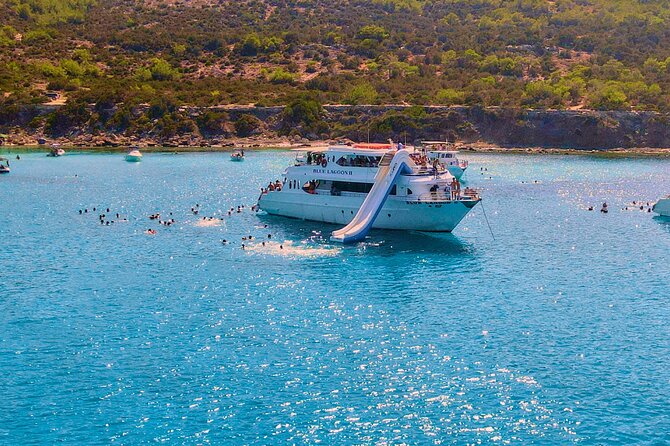 Blue Lagoon (Akamas) Bus & Boat Tour with Water Slide From Paphos - Blue Lagoon Swim Time: What You Actually Do With 1 Hour 10 Minutes