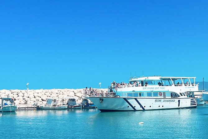 Blue Lagoon trip with slide & music departing from Latchi harbour - Aphrodite Stops Along the Way: Baths of Aphrodite, Manolis Bay, and Fontana Amorosa