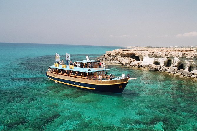 Discovery Sightseeing Boat Trip from Agia Napa - First stop: Ayia Napa Sea Caves and the limestone coastline effect