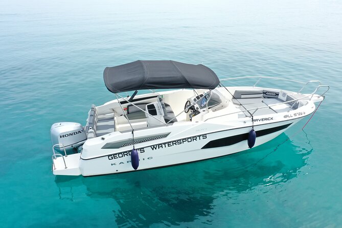 Exclusive line 225hp, self drive boat Karnic SL701 8.0m - What the 4 Hours Feels Like, Akamas Lagoons to Blue Lagoon