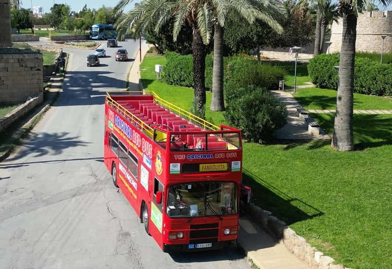 From Aya Napa/Protaras: Varosha Ghost Town Tour on a Red Bus - On the coach: how the guide turns the drive into real context