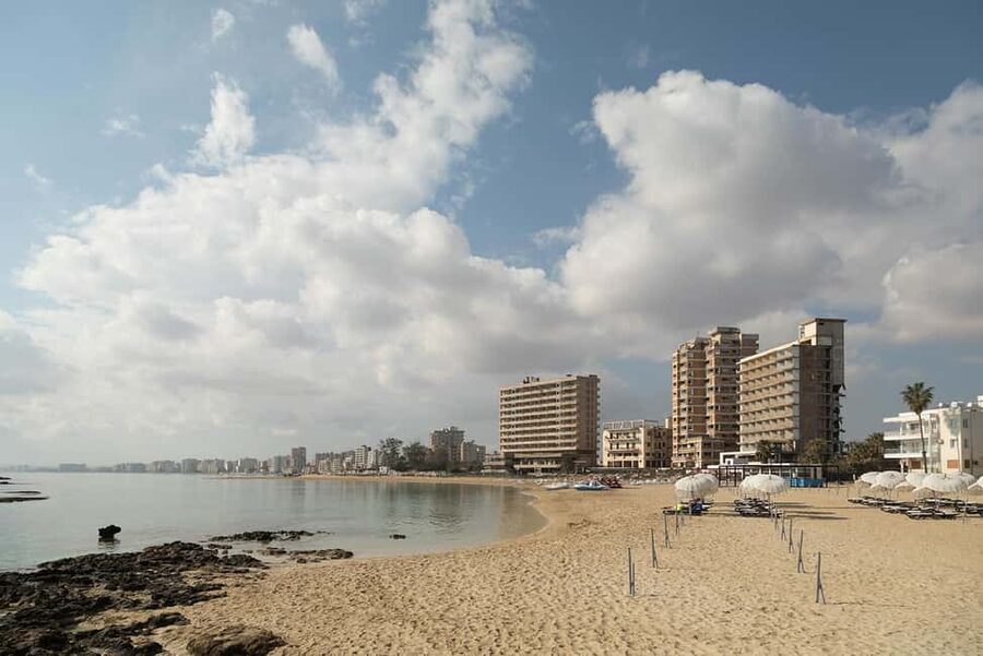 From LARNACA/AYIA NAPA/PROTARAS: Famagusta, Varosha &Salamis - Varosha Ghost Town and the Golden Beach swim time