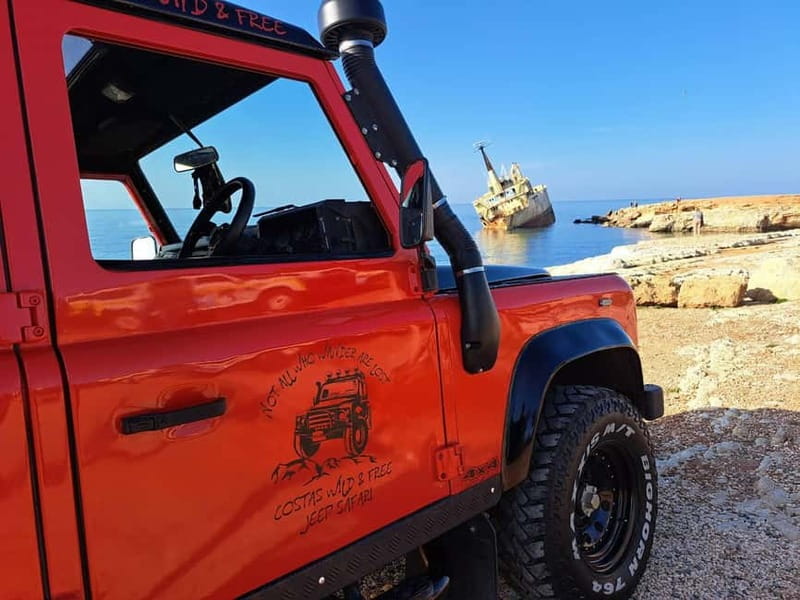 From Paphos: Akamas 4x4 Tour with Local Guide - Peyia and the sea caves: a short photo stop with big payoff
