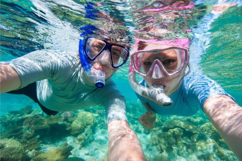 FROM PAPHOS: Snorkeling at the Marine Park (shore) - Shore snorkeling in Paphos Harbour, with a Roman wall under you