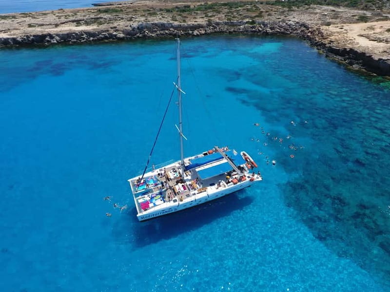 From Protaras: Catamaran Cruise to Blue Lagoon - Varosha from the water: what you’re really seeing