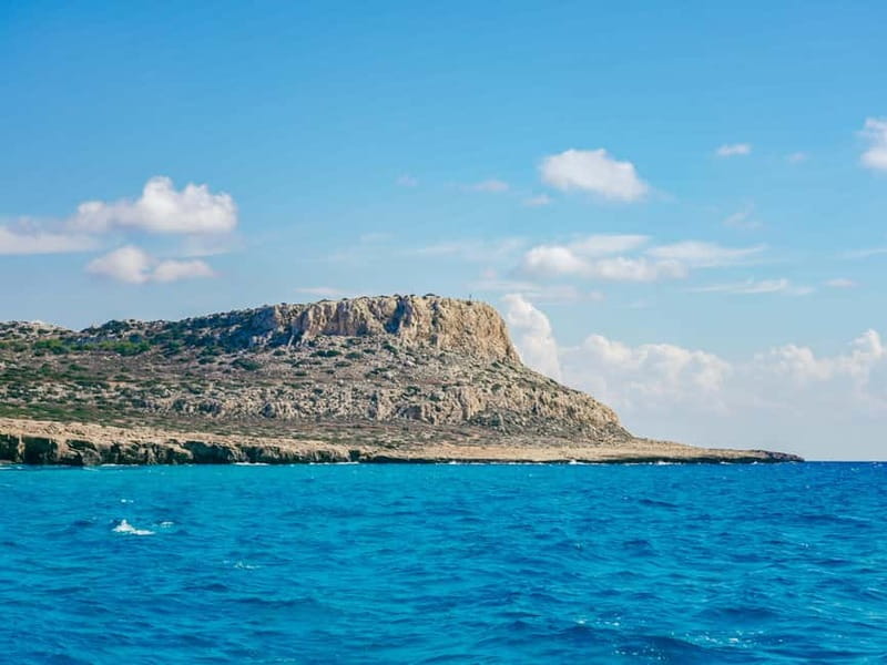 From Protaras: Catamaran Cruise to Blue Lagoon - Derynia Bay and Fig Tree Bay: coastline moments between the main stops