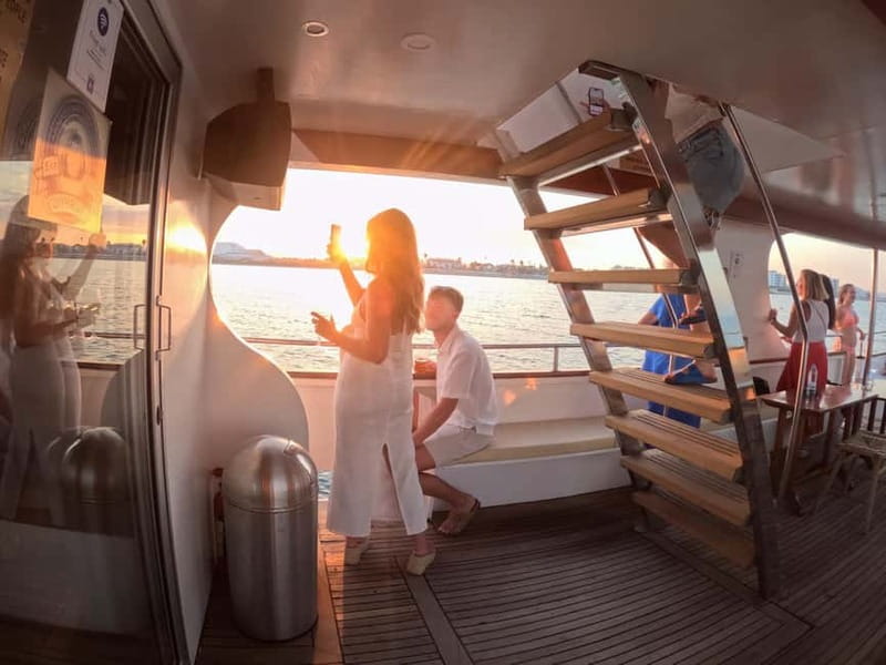Larnaca: Sunset Cruise with a Glass of Wine - Wine, music, and the glass-bottom boat style
