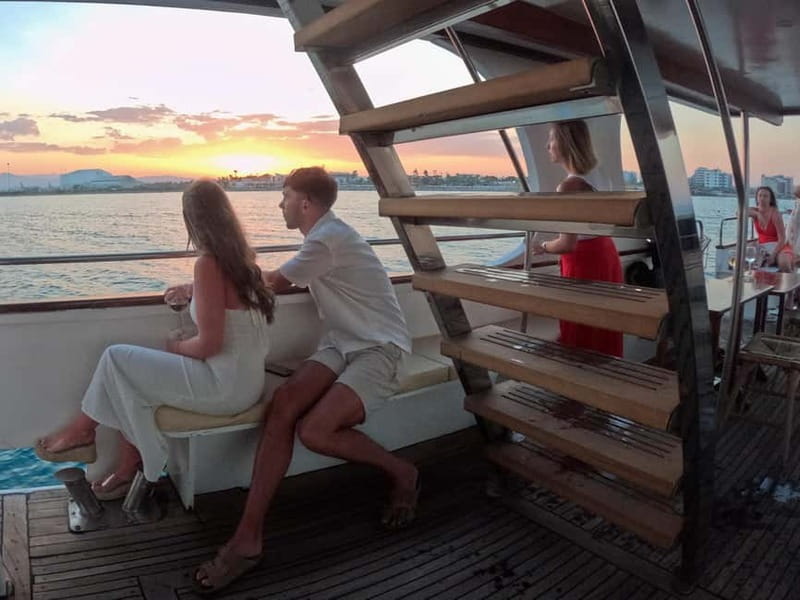 Larnaca: Sunset Cruise with a Glass of Wine - Cruising from the marina toward Mackenzie Beach