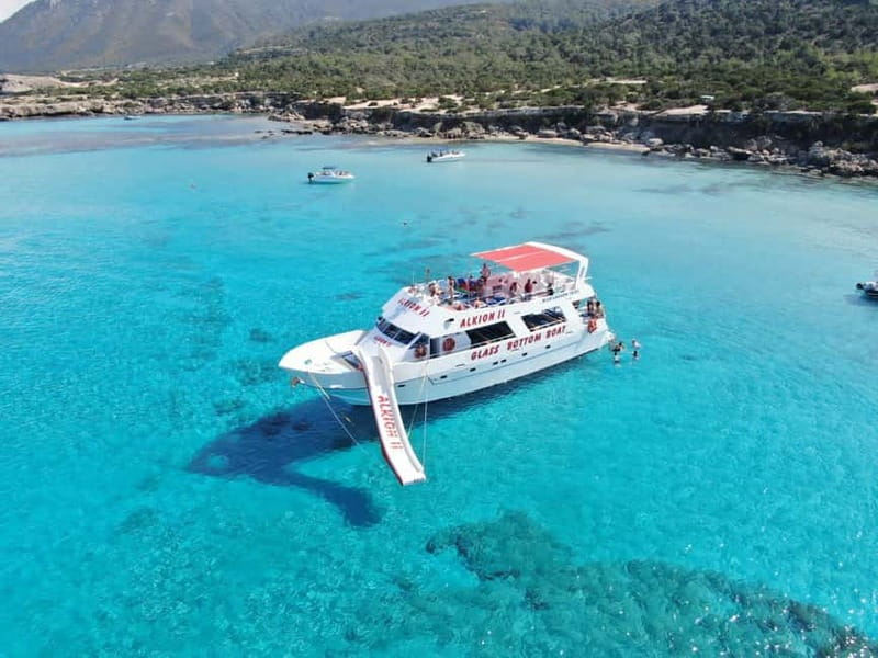 Latchi: Blue Lagoon Glass Bottom Boat Cruise with Drinks - Getting on board at Blue Lagoon Latchi and what happens first
