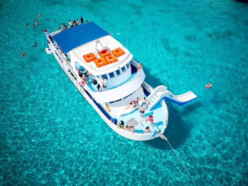 Paphos: Blue Lagoon Boat Trip with Transfers - The boat setup on Nafsika II: clean, comfortable, and geared for comfort