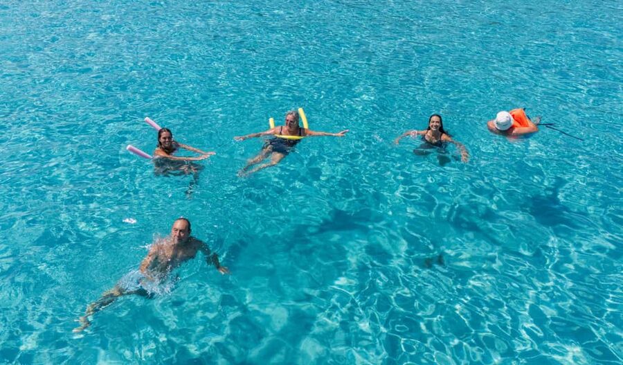 Paphos Blue Lagoon Cruise: Slide, Music & Hotel Transfer - The big idea: Blue Lagoon swim plus a serious boat slide
