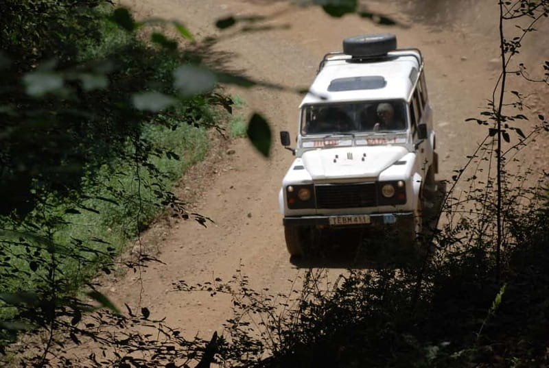 Paphos: Troodos-Kykkos Land Rover Treasure Jeep Safari - Winery time and Aphrodite Rock swimming in summer