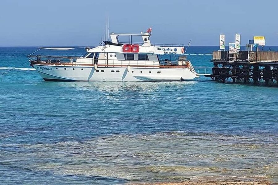 Protaras: Adults Presidents Cruise with Slide, BBQ & 1 Drink - The half-day route, from Protaras coastline to the Varosha viewpoint