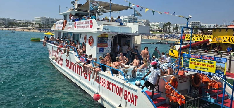 Protaras: Famagusta, Blue Lagoon and Turtle Cove Boat Trip - Turtle Bay and the Blue Lagoon stops: swimming and snorkeling in famous water