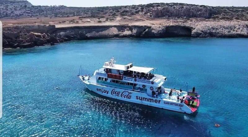 Protaras: Famagusta, Blue Lagoon and Turtle Cove Boat Trip - The boat comfort test: 32 meters, shade, and air conditioning