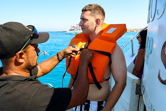 Protaras: Harmony | Luxury boat, water slide, Value Adventure - On-Board Comfort: WiFi, Restroom, Life Jackets, and the Water Slide
