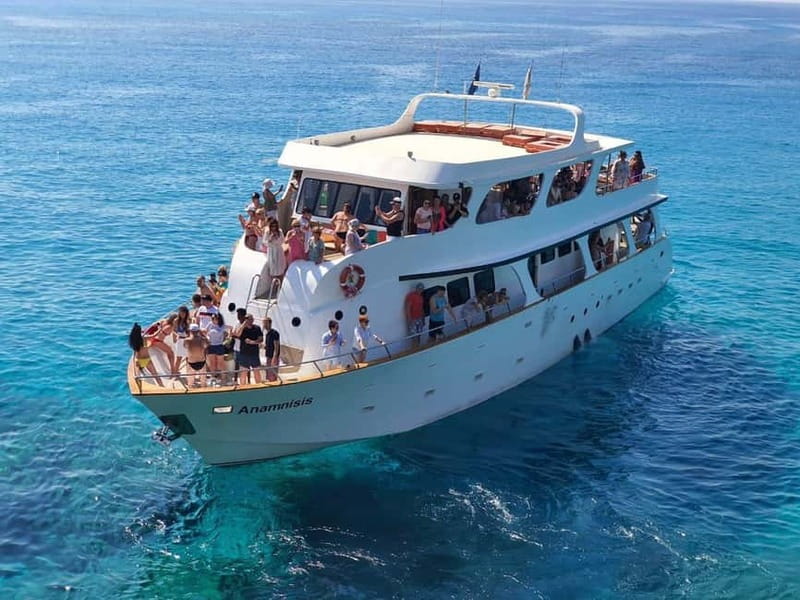 Protaras: Harmony | Value Turtle Luxury Boat with Slide - Fig Tree Bay and the Cape Greco scenery run