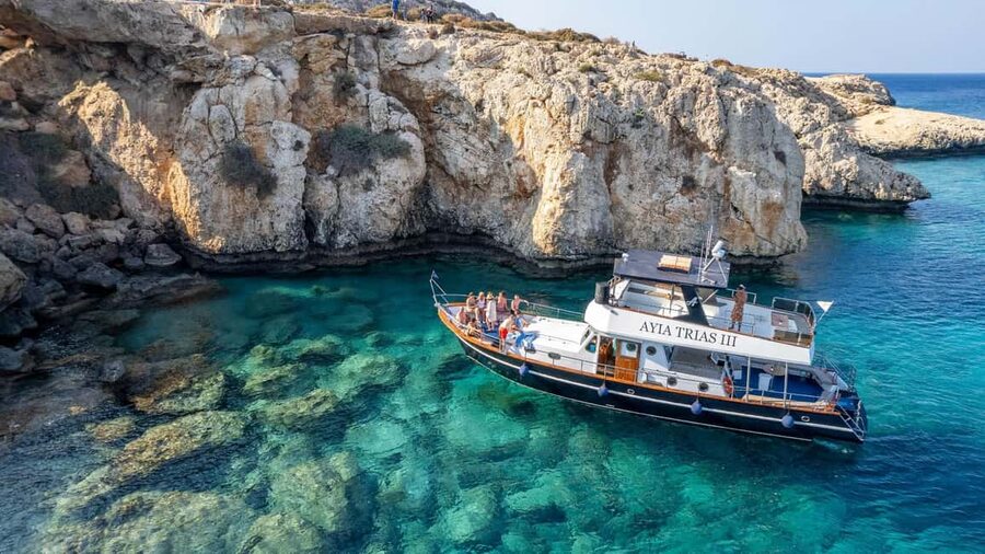 Protaras: Luxury Blue Lagoon Cruises 4H/Food/1 Drink/3 Swims - Price and value for $35: what you actually get for a half day