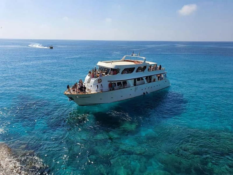 Protaras: Luxury Yacht Cruise with slide, BBQ Lunch & Drink - A St Georgios II cruise that mixes Cyprus politics with real swim time