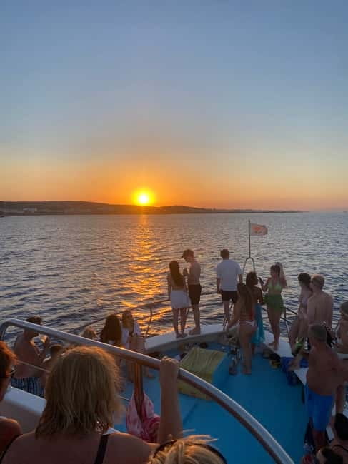 Protaras: Turtle Cove & Blue Lagoon Sunset Cruise - Blue Lagoon Break: Swim, Snorkel, or Just Float