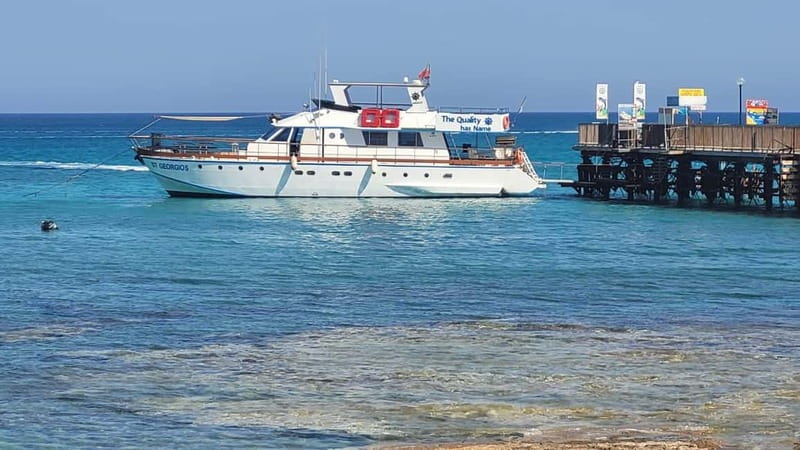Protaras: Waterworld Turtle Cove Cruise with Swim Stops - Blue Lagoon swim stop: the highlight water break