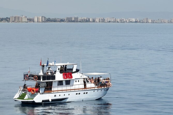 Protaras: Waterworld Value Cruise. 3 Swim Stops & slide! - Agioi Anargyroi, Konnou Bay, and the Varosha viewpoint from the sea