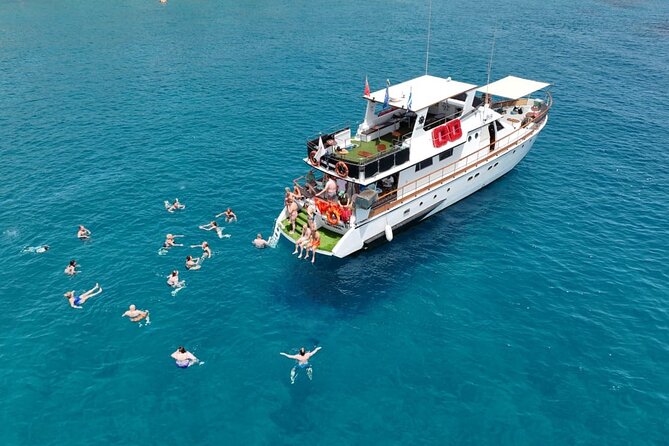Protaras: Waterworld Value Cruise. 3 Swim Stops & slide! - Pier, pickup, and what to expect when you get on board