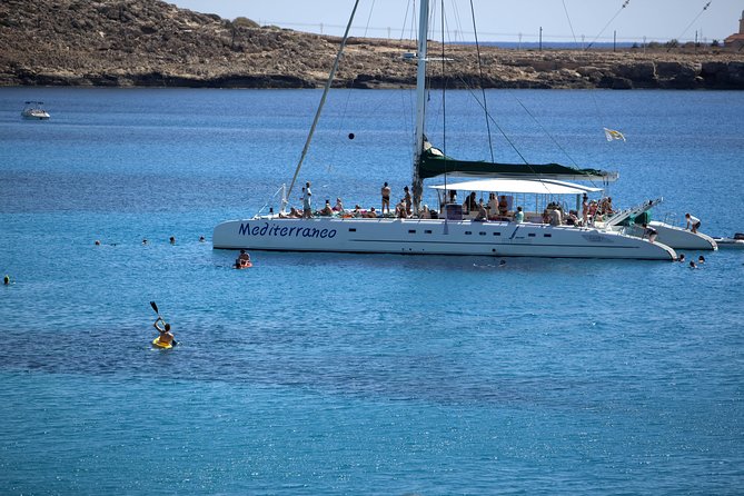 Relaxing Adults-only Blue Lagoon Catamaran Trip from Protaras - Green Bay Beach First: Boarding, deck space, and your first swim window