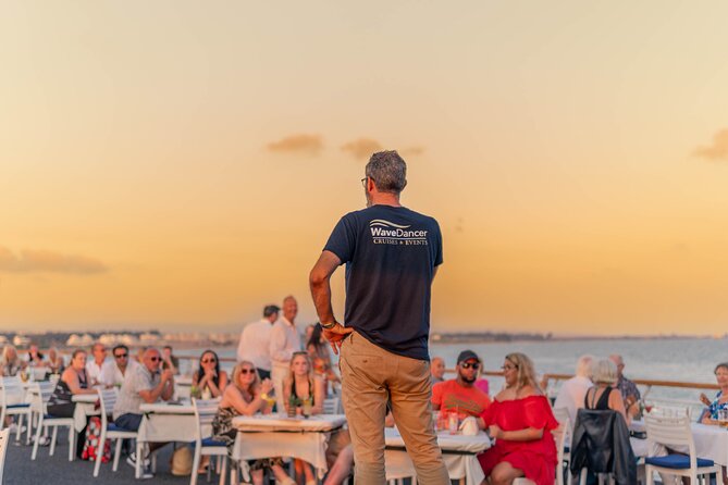 Stardust Variety Show Evening Cruise in Yeroskipou Bay - Yeroskipou Bay at sunset: the scenic part you do not have to work for